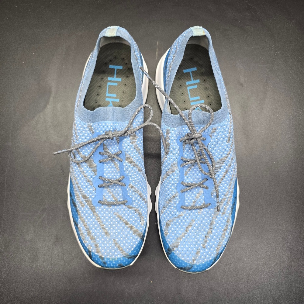 Huk Makara Blue Grey Knit Fishing Boating Shoes Mens Size 10 H8013200402